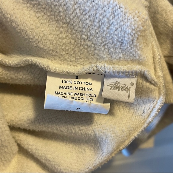 Stussy hoodie grey Gness Boxy Crop Hood Ash Heather size small - Picture 6 of 8